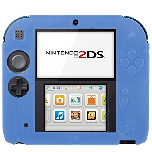 Housse étui protection silicone pour Nintendo 2 DS 2DS - Anti choc / rayures - Bleu Cover