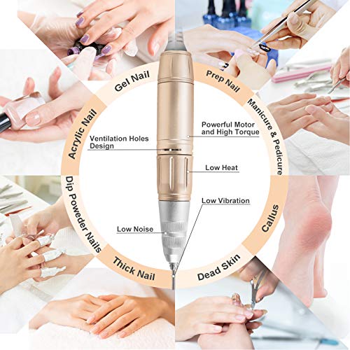 Nagelfräser Elektrische Nagelfeile für Acrylnägel Maniküre Pediküre Instrument 30000RPM… – Bild 6