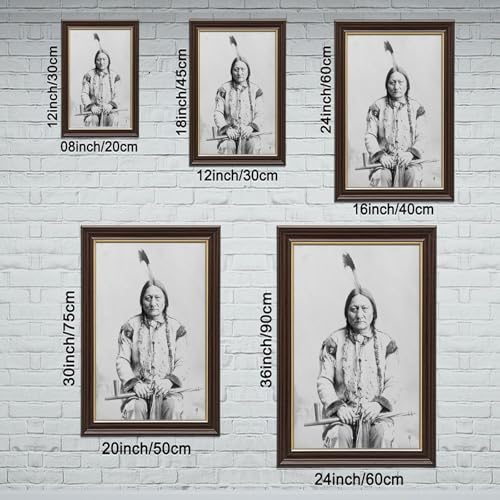 Impression toile Taureau Assis portrait amérindien de qualité
