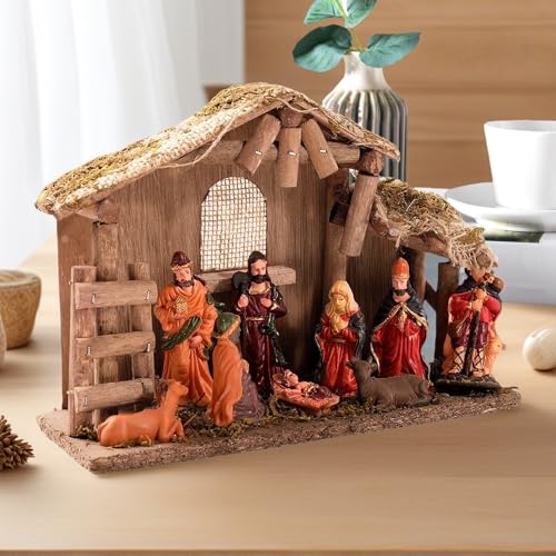 Mini figurines religieuses de crèche de Noël Generico pour table