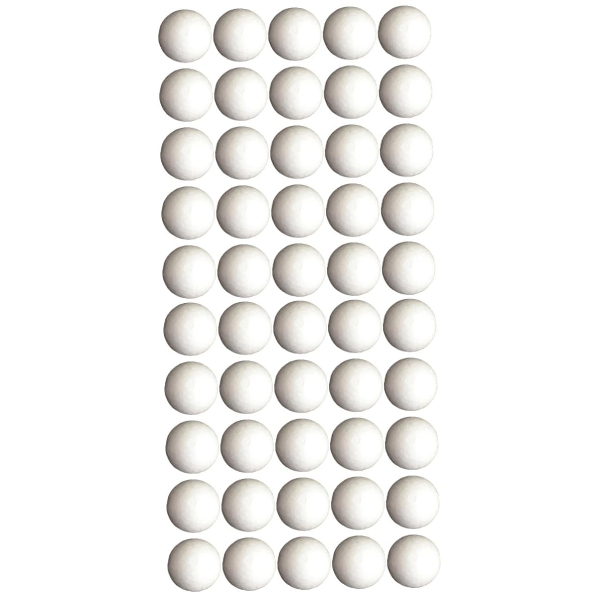 STOBOK 50 Pcs Solid Ball 3" White Foam Balls for Christmas Art Decoration Embellishments for Crafting Polystyrene Smooth Round Balls Solid Polystyrene Balls Smooth Balls Circle Foam Ball