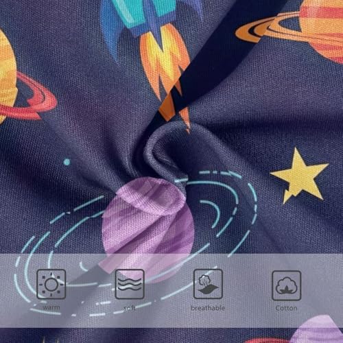 Kids Underwear Girls, Colorful Rockets Toddler Briefs, Cotton Girls Underwear, 2T–8 Years3