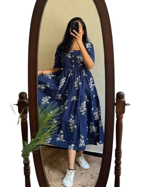 musaniyaa Rayon a line Single Long Kurti for Women | Stylish Floral Printed Kurta for Ladies | Trending Daily Ethnic Wear Kurti for Girls-picture-51