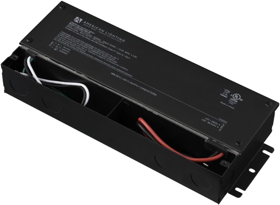 American Lighting LED-DRJ-96-24 LED-DRJ Series 24V DC 96W & Non-Dimmable LED Driver with Junction Box Black
