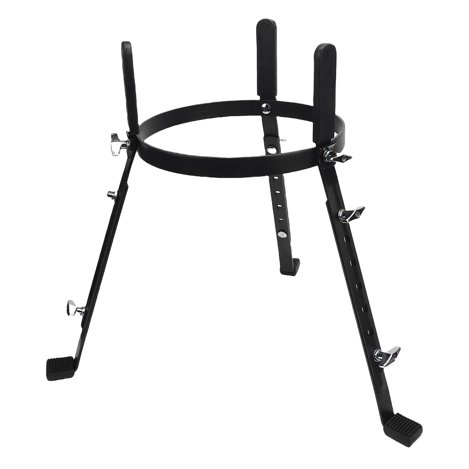 Fabater Długo -lited Iron -Conga Holder Stand z Regulowanym Mechanizmem Wysokości dla Muzyków w Drodze, Czarny Kolor