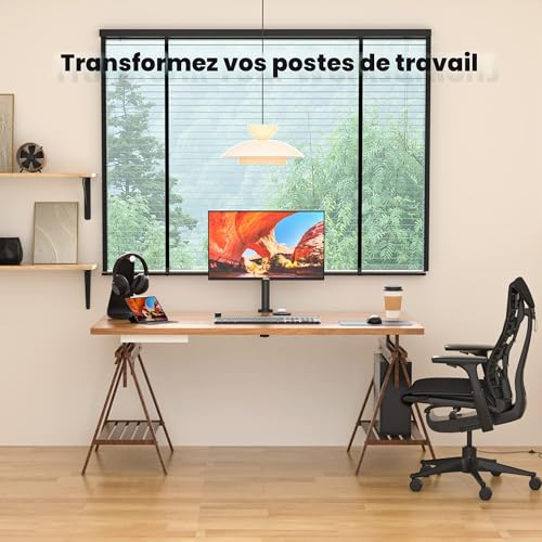 BONTEC Support Ecran PC Bras Simple 13-32 Pouces, VESA 75x75 100x100, 10 kg – vue 8