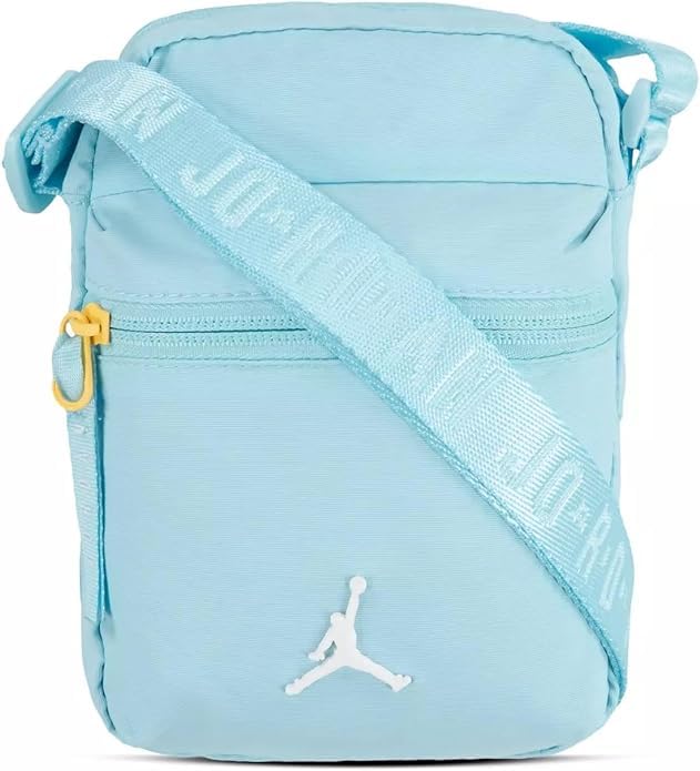 Nike Bolsa tiracolo Air Jordan Festival 12,7 cm C x 3,18 cm L x 17,78 cm A, Azul gelo glaciar