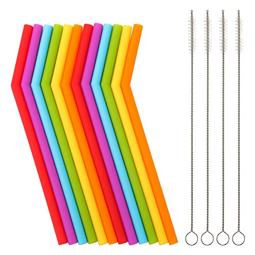 Reusable Silicone Straws for Toddlers & Kids - 12 pcs
