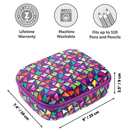 ZIPIT Colorz Big Pencil Case/Pencil Box/Storage Box, Purple