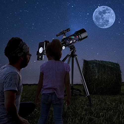70Mm Aperture 400Mm Astronomical Portable Refracting Telescope Fully Multi-Coated High Transmission Coatings Az Mount With Tripod Phone Adapter Xmas Gift For Kids Beginners #TOP6