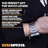 Ultra Supply Co. Titanium Apple Watch Ultra Band - Premium Titanium Watch Band 49mm - DLC Coating - Foldover Clasp - Adjustable Metal Bands for Apple Watch Ultra 3, 2, 1