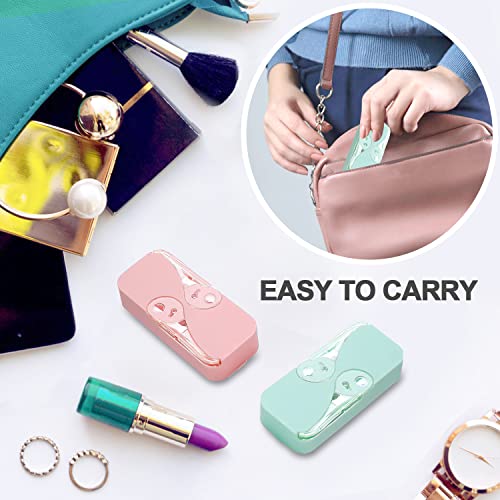 Portable Dental Floss Picks Refillable Dispenser,Travel Reusable Glide Floss Pink Case Toothpick Flosser Sticks Holder For Teeth Cleaning,Purse,Bathroom,Adults,Braces,Kids,Personal Care Products,Car #TOP4