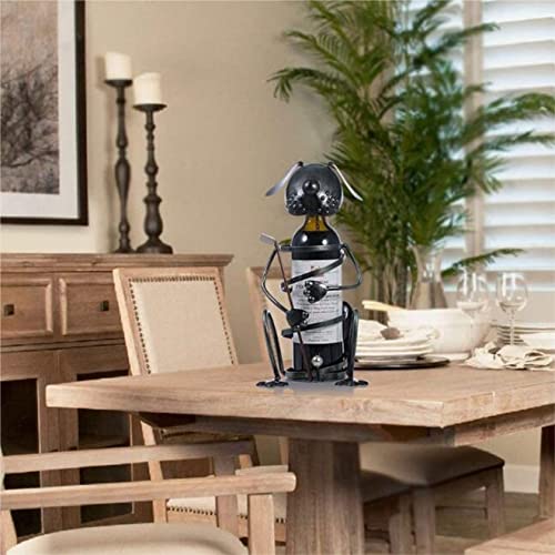 Soporte de vino creativo de hierro en forma de perro miniatura 6
