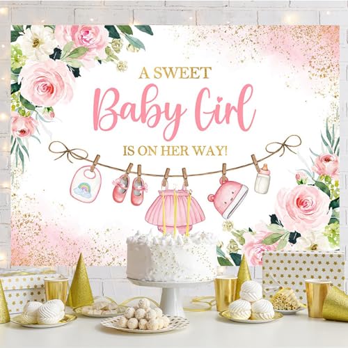 Fondo fotográfico 9x6ft rosa para baby shower miniatura 4