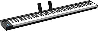 Portable Keyboard Piano Full-Size Weighted 88-Key Digital Piano MIDI Bluetooth Bulit-in Speaker Rechargeable Electric Piano With Sustain Pedal For Adults Beginners