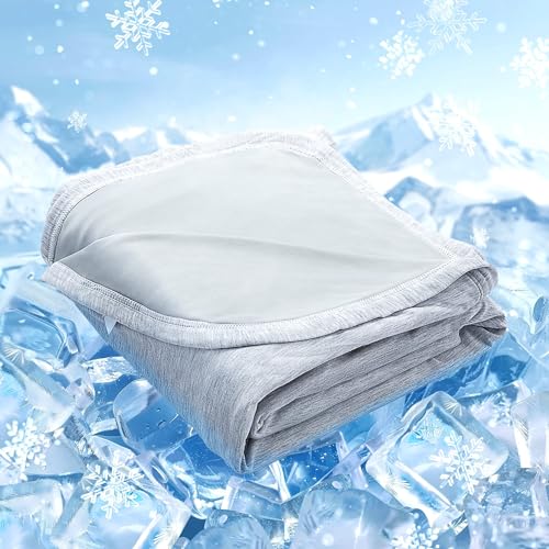 Topmeta Cooling Blankets for Hot Sleepers, Cold Blankets for Sleeping Transfer Heat to Keep Body Cool for Night Sweats, Breathable Summer Cooling Blanket for Bed,Keep Cool for Night Sweats(59x79 in)