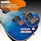 EART EYP-Elite Solid Body E-Gitarre mit geröstetem Mahagoni und Flame Ahorn, abgerundete Enden Medium Jumbo Edelstahl Bünde(Blauer Burst)