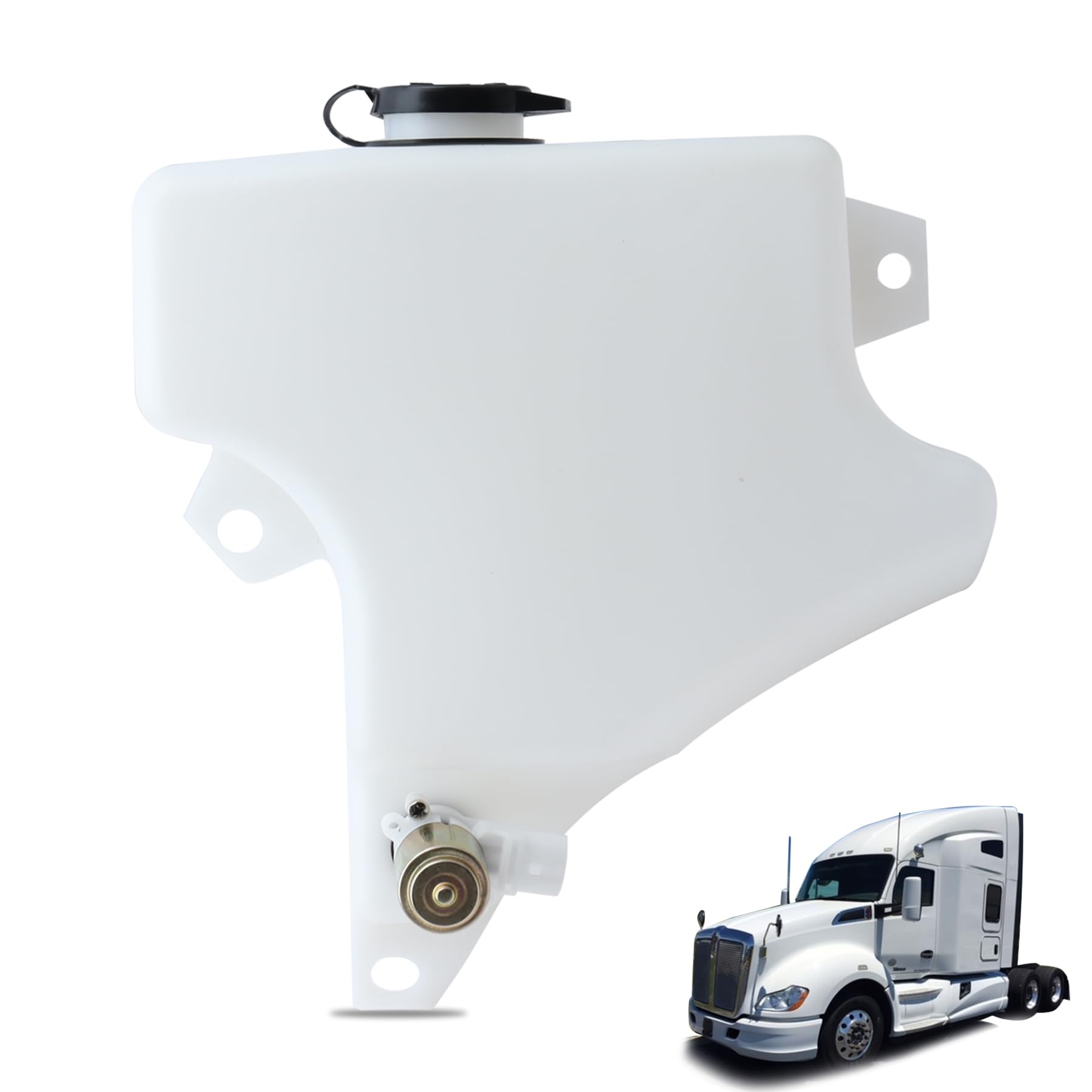603-5402 - Depósito de líquido para limpiaparabrisas con bomba compatible con Kenworth T680 T880 Peterbilt 335 367 384 385 386 387 388 389 sustituye a N5355001 6035402