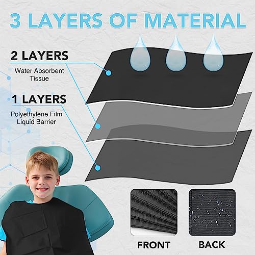 image for TENKAIWICK 160 Pack Disposable Dental Bibs 13