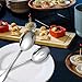 Keyoxy 4 Piece Stainless Steel Serving Spoons Set, 10-Inch, Includes 2 Large, 2 Slotted, for Parties/Kitchen/Buffet/Catering, Dishwasher Safe