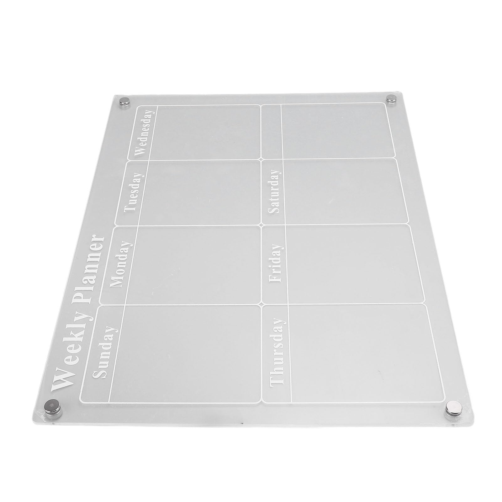 Aramox Calendario Magnético para Refrigerador, Tablero de Planificación Acrílico de Borrado en Seco, Organizador Mensual Semanal para Refrigerador de 15,7x11,8 Pulgadas, Tablero Transparente con 6