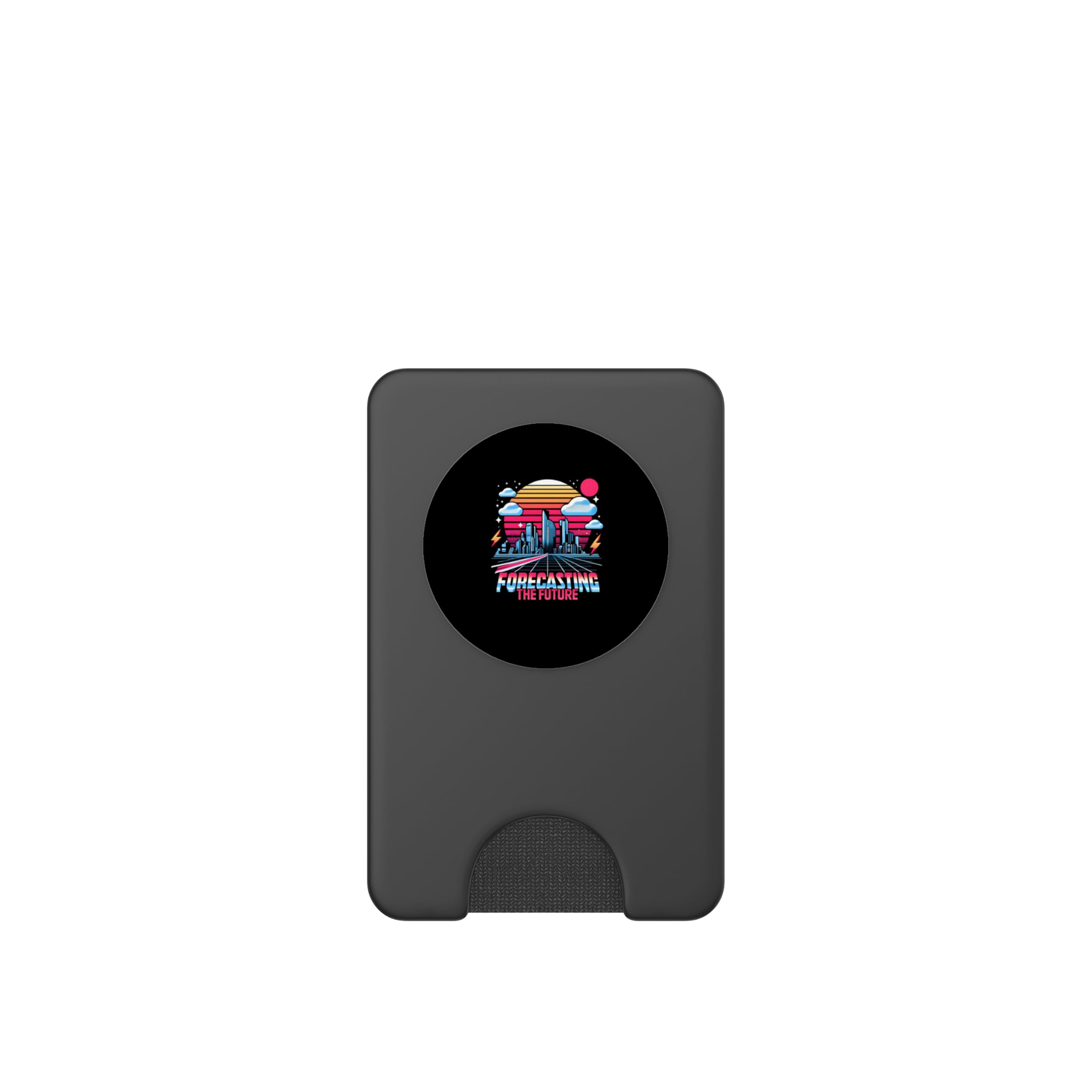 Forecasting The Future Climate Change Awareness PopSockets PopWallet for MagSafe, Black - Image 2