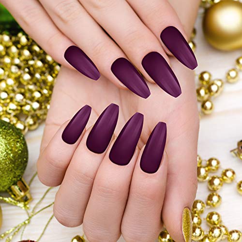 image for Maitys 384 Pieces 16 Sets Press on Nails Short Coffin False Nails and 