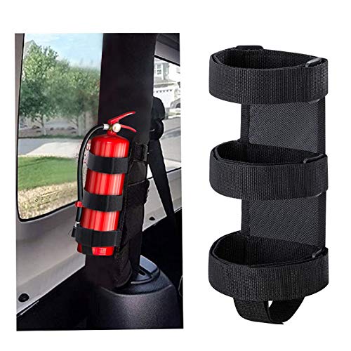 Fire Extinguisher Holder Adjustable Roll Bar Fire Extinguisher Mount Holder (with gift 1 Carabiner)