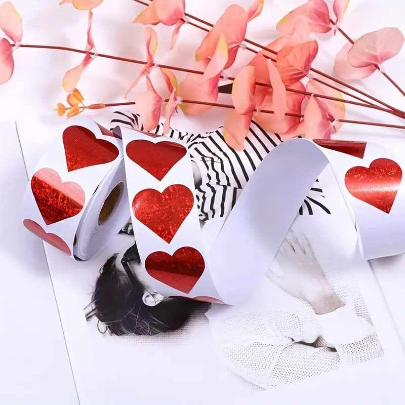 Pegatinas de corazones Rojos para Niños, heart stickers, 1 Unidad - imagen 5