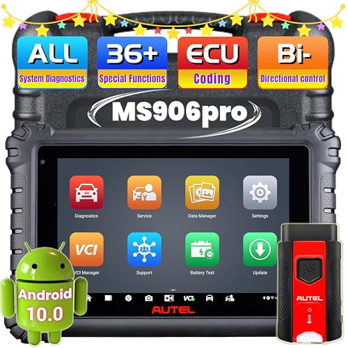 AUTEL MaxiSYS MS906 PRO OBD2 scan Tool, with Features Such as All System Diagnosis, ECU Coding, 36+ Services, bi-Directional Control, and Support for ADAS, 2024 Upgrade of The MK808 MK900 BT MS906 S