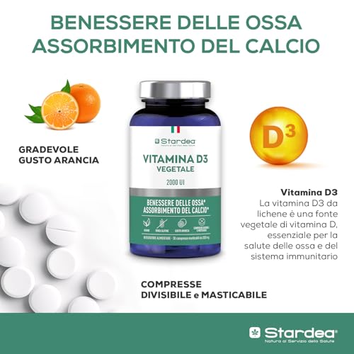 Stardea Vitamina D3 2000 Ui Integratore Benessere Ossa, 30 Compresse - 7