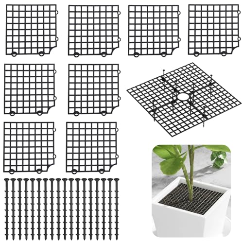 Blumentopfgitter,DGMI 2 Stück Blumentopf Schutz,30cm Schnittbare Größe Pflanzenschutz Katze,Blumentopf Schutz Abdeckung Für Pflanzen Klein...