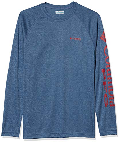 Columbia Mens PFG Terminal Tackle Heather Long Sleeve Shirt, Sun Protection