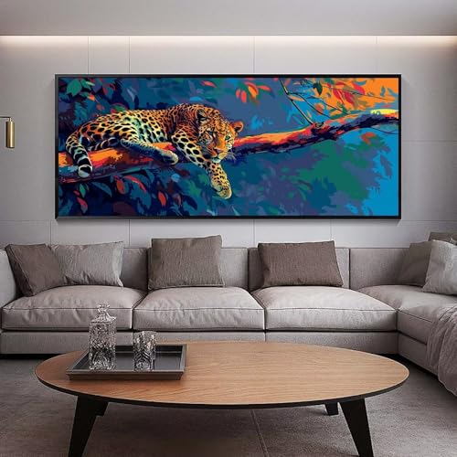 Diy Léopard Peinture Diamant cadeau femme idéal art créatif grand format