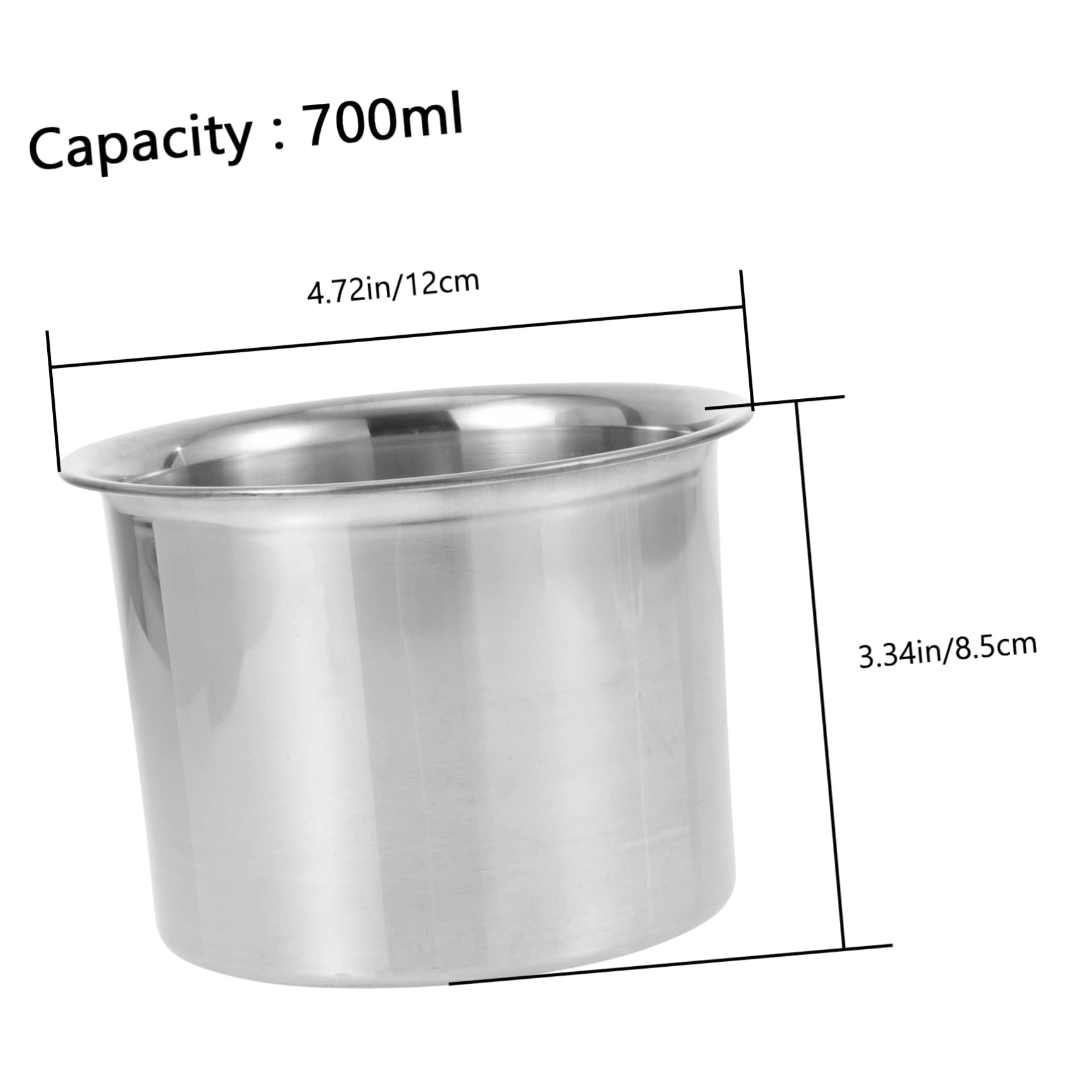 Hemoton Condiment Containers Set of 4 Stainless Steel Jars Shaker Lids Durable Sauce Containers for Kitchen Restaurant