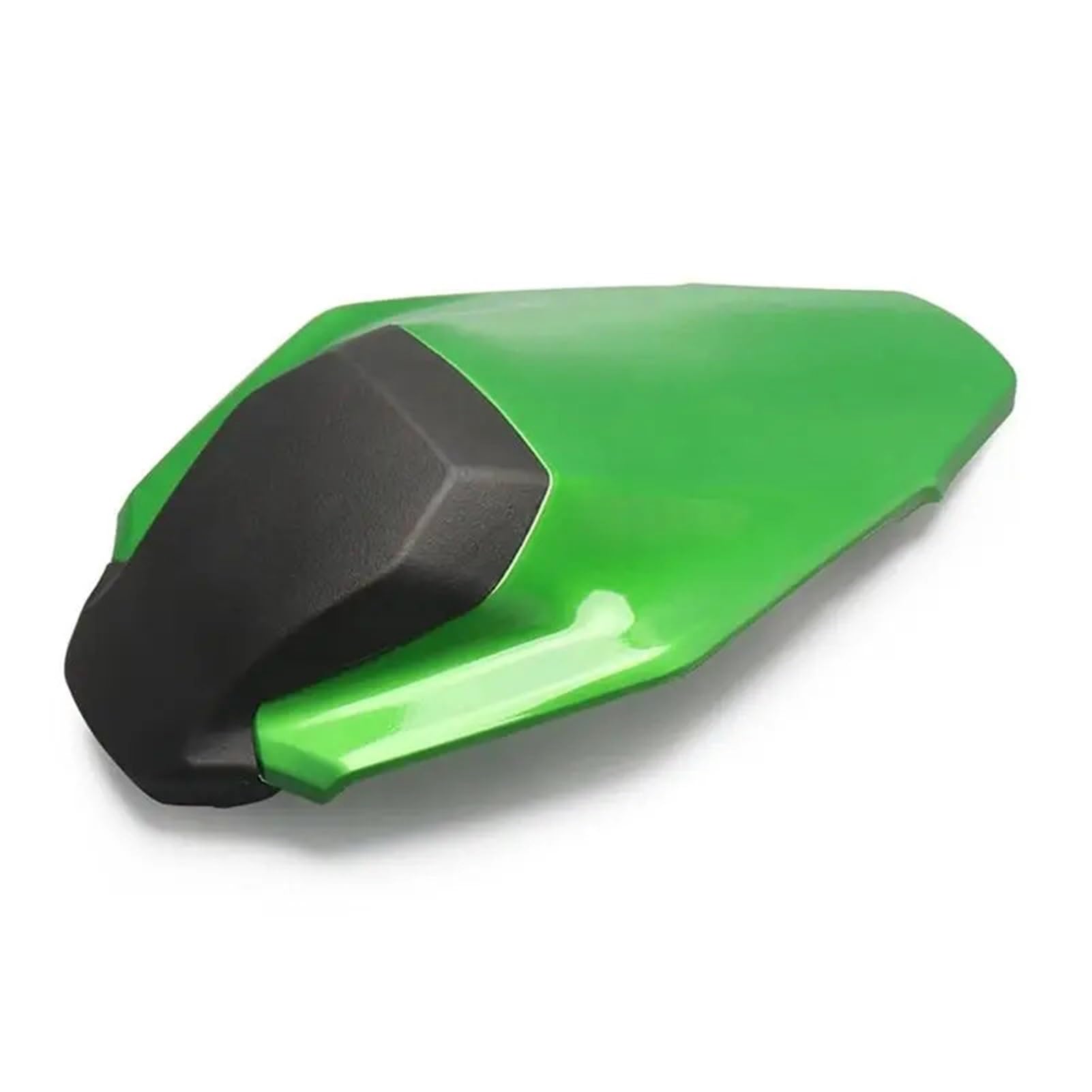 Capot de selle moto vert aérodynamique protégeant le carénage arrière
