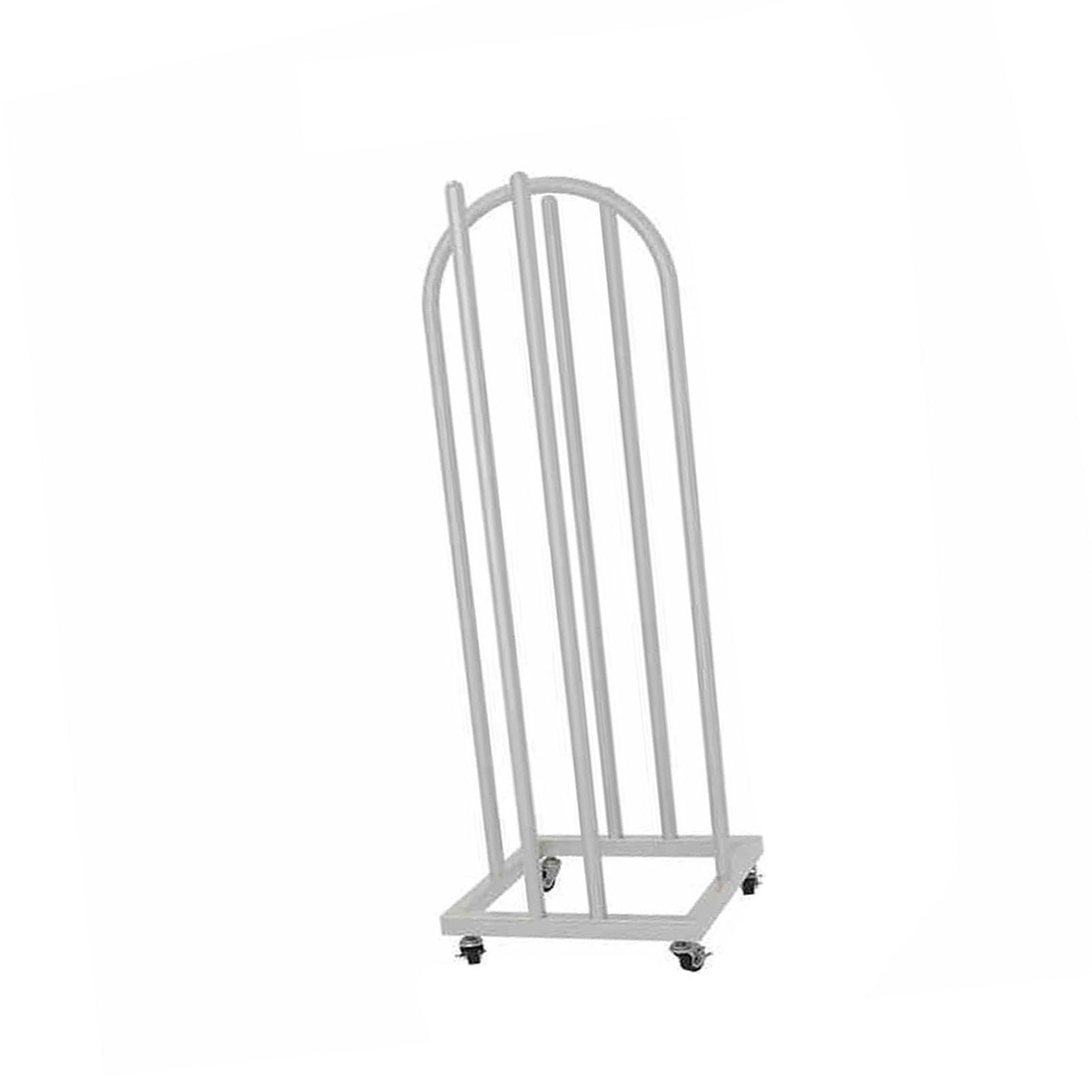 BHGFYXBS Movable Hanger Organizer Stacker, Portable Metal Clothes Hanger Stand For Dormitory Laundry Retail Store,Silver-100x30x35cm