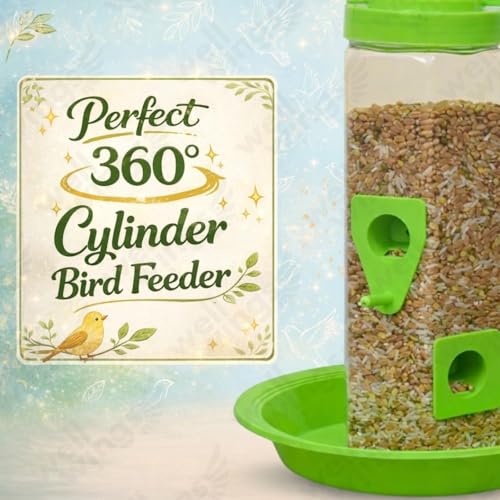 Image of Bird Feeder and Waterer Set with Hanging Brackets - 2-in-1 Wild Bird Feeding Station for Outdoors - Weatherproof Seed Dispenser & Hydration Kit for Garden, Patio & Balcony (2 Pack Food)