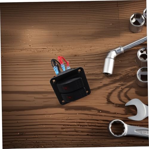 Panneau interrupteurs à bascule LED rouge étanche aluminium pour commande électrique bateau - 6