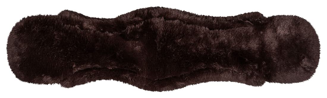 Equinate Pas westernowy Classic z syntetyczną skórą jagnięcą – anatomiczny pas podsiodłowy Western pas biodrowy 65 70 75 80 85 90 cm naturalny brązowy czarny (65 cm brązowy)