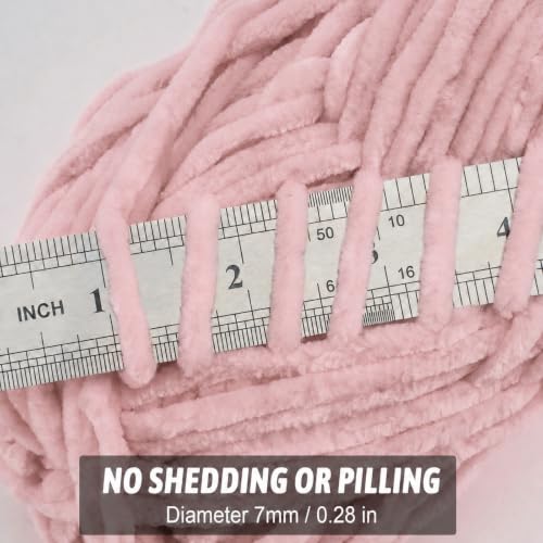 Image of Soft Velvet Chenille Yarn for Crocheting, Super Bulky Yarn for Blankets