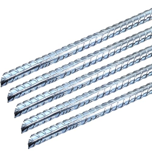 Pali Per Cemento Armato A Terra, 5 Pezzi In Acciaio Zincato Resistente, Ancoraggi Dritti Per Ancoraggio Da Giardino, Picchetti Per Tenda Da Campeggio