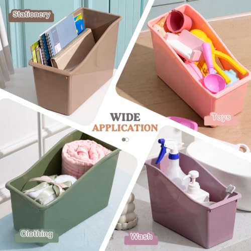 Image of Geetery Plastic Book Bins for Classroom, 50 Pcs, Terrazzo Color