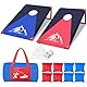 NZQXJXZ Cornhole Spiel Outdoor für Erwachsene und Kinder, Tragbar Cornhole Toss Set mit 8 Cornhole Säckchen und Tragetasche für Außen, Innen, Hinterhof, Rasen, Strand, Camping, 3 x 2 Ft