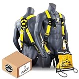 KwikSafety (Charlotte, NC) THUNDER 2 PACK 3D Ring Safety Harness (Pass Through Connectors) OSHA ANSI Industrial Full Body Fall Protection Personal Equipment Construction Carpenter Scaffold Contractor