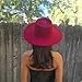 Wide Brim Vegan Felt Rancher Hat for Adults - Unisex Fedora Hat with Adjustable Inner Drawstring
