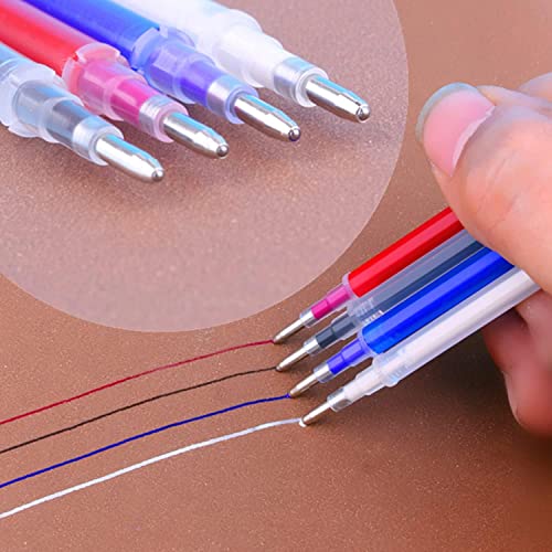 Image of 10pcs Heat Erasable Fabric Refills Patchwork Marking Sew Pens High Temperature Disappearing Ink Fabric Markers for Embroidery Cross Stitch Hand Craft (Black Refill 10pcs)