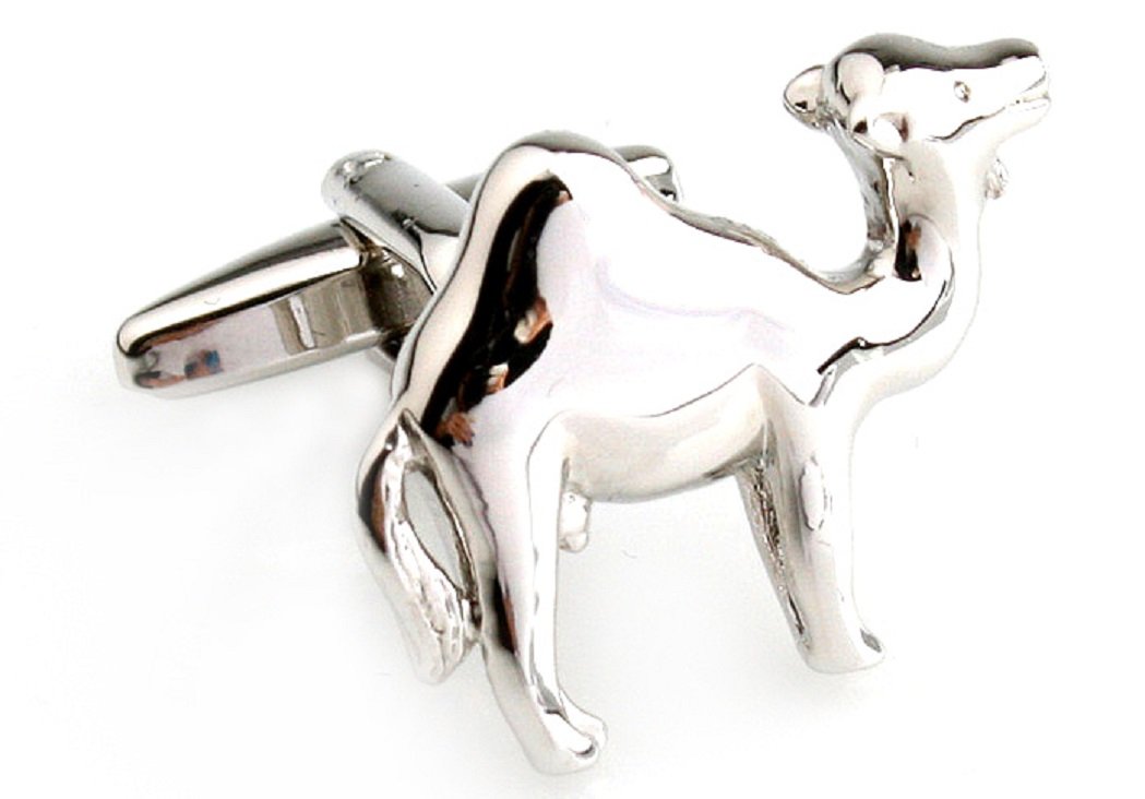 MRCUFF Camel One 1 Hump Pair Cufflinks in a Presentation Gift Box & Polishing Cloth