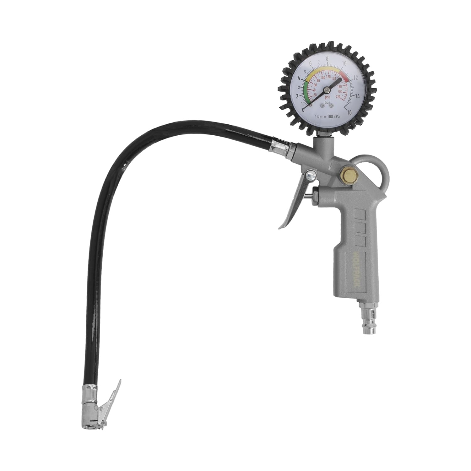 WOLFPACK LINEA PROFESIONAL Pistola Para Inflado De Neumáticos Con Manometro, Inflador de Neumaticos, Pistola Aire Comprimido Neumaticos, Pistola Compresor