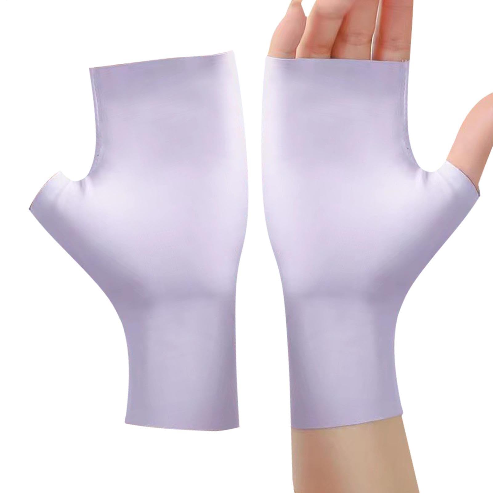 Genérico Guantes sin dedos con protector solar | Guantes de ciclismo de verano |Mitones de protección solar UV, medio dedo para mujeres y hombres, transpirables